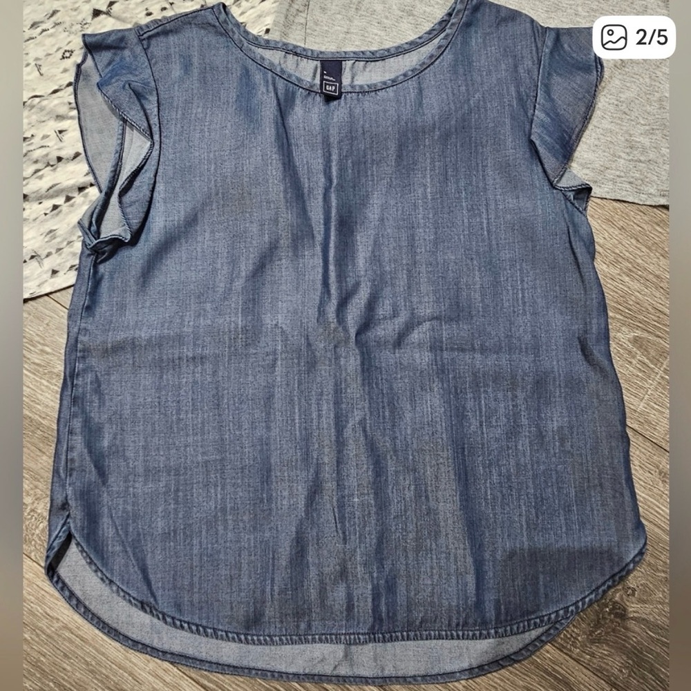GAP Denim Blue Women's Blouse medium